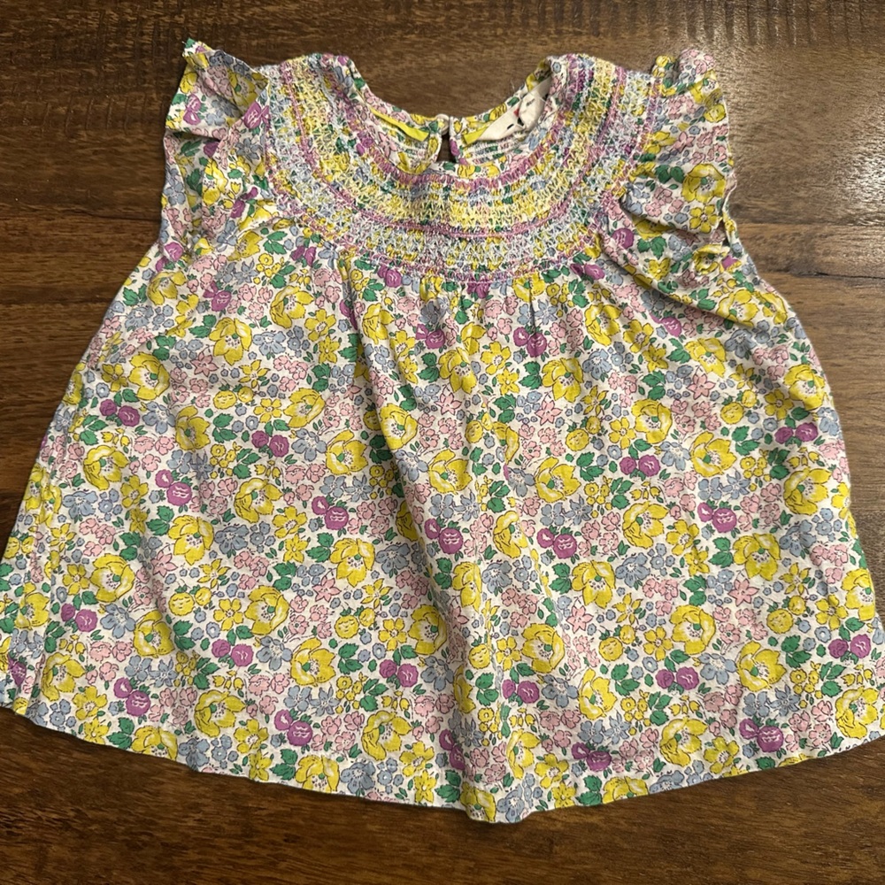 Mini Boden Kids Multicolor Floral Shirt